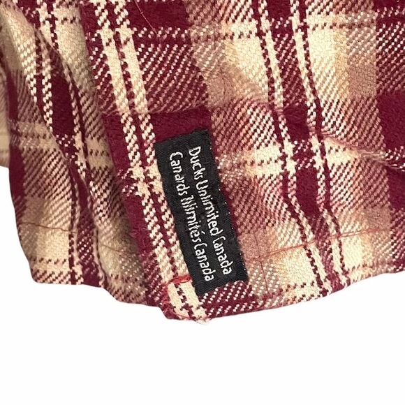 DUCKS UNLIMITED CANADA Flannel Plaid Button Down Shirt S - Picture 3 of 9